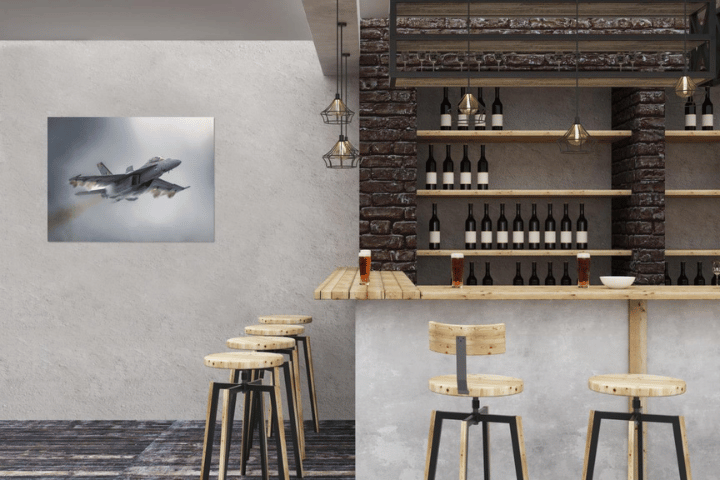 Breakthrough military plane wall art