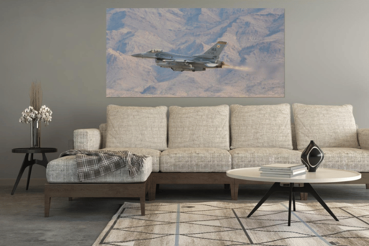 Heat in the Desert military plane wall art